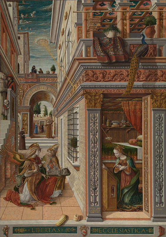 Annunciazione, con Sant'Emidio. Carlo Crivelli